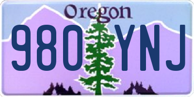 OR license plate 980YNJ