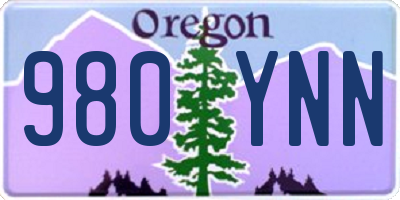 OR license plate 980YNN