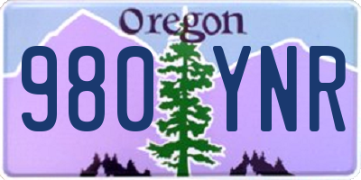 OR license plate 980YNR