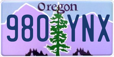 OR license plate 980YNX