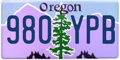 OR license plate 980YPB