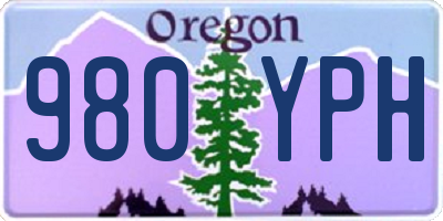OR license plate 980YPH
