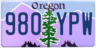 OR license plate 980YPW