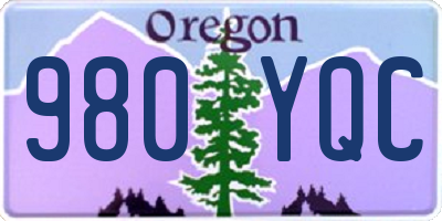 OR license plate 980YQC