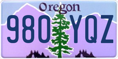 OR license plate 980YQZ