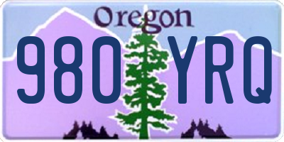 OR license plate 980YRQ