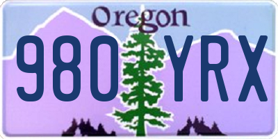 OR license plate 980YRX
