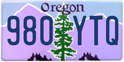 OR license plate 980YTQ