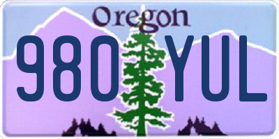 OR license plate 980YUL
