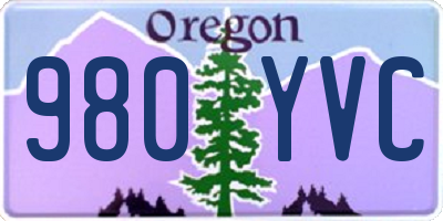 OR license plate 980YVC