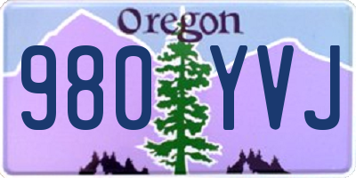 OR license plate 980YVJ