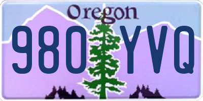 OR license plate 980YVQ