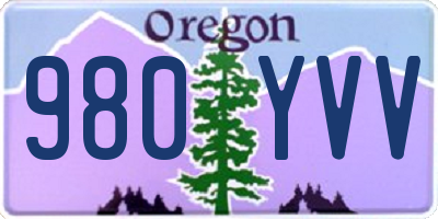 OR license plate 980YVV