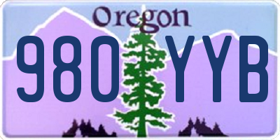 OR license plate 980YYB