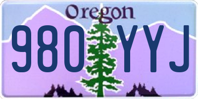 OR license plate 980YYJ