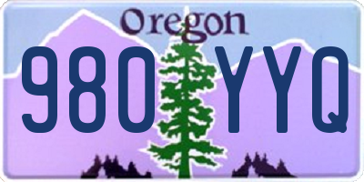 OR license plate 980YYQ