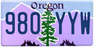 OR license plate 980YYW