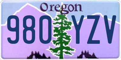 OR license plate 980YZV