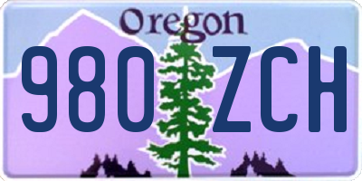 OR license plate 980ZCH