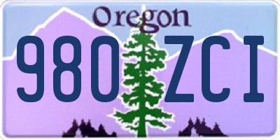 OR license plate 980ZCI