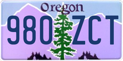 OR license plate 980ZCT