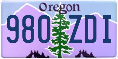 OR license plate 980ZDI