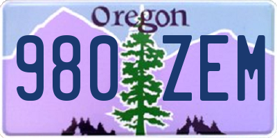 OR license plate 980ZEM