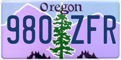OR license plate 980ZFR
