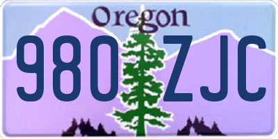 OR license plate 980ZJC