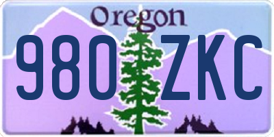 OR license plate 980ZKC