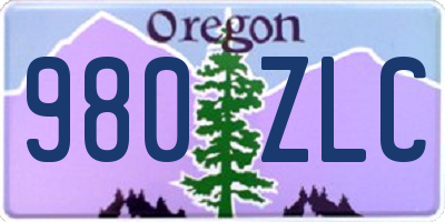 OR license plate 980ZLC