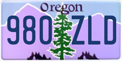 OR license plate 980ZLD