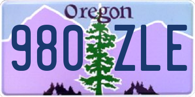 OR license plate 980ZLE