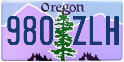 OR license plate 980ZLH
