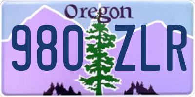 OR license plate 980ZLR