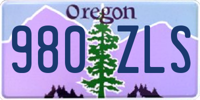 OR license plate 980ZLS