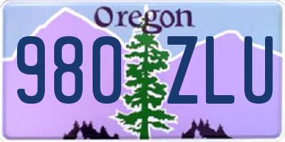 OR license plate 980ZLU