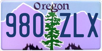 OR license plate 980ZLX