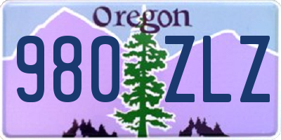 OR license plate 980ZLZ
