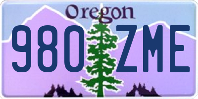OR license plate 980ZME