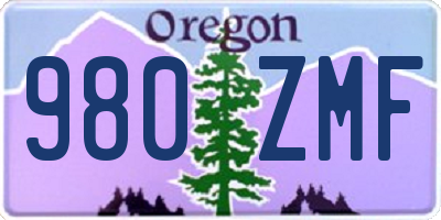 OR license plate 980ZMF