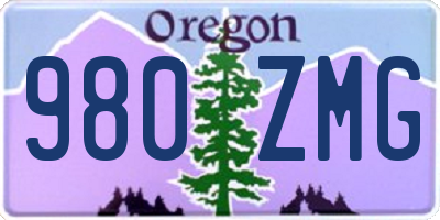 OR license plate 980ZMG