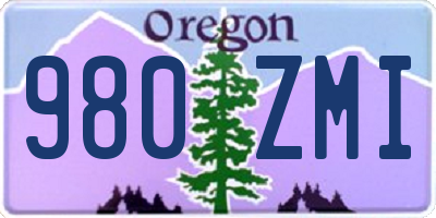 OR license plate 980ZMI