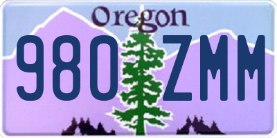OR license plate 980ZMM