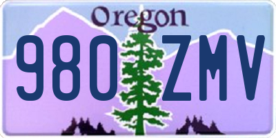 OR license plate 980ZMV