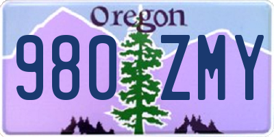 OR license plate 980ZMY