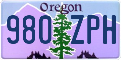 OR license plate 980ZPH