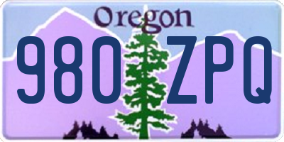 OR license plate 980ZPQ