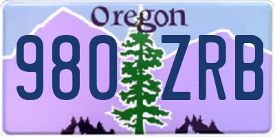 OR license plate 980ZRB