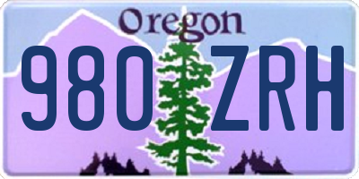 OR license plate 980ZRH